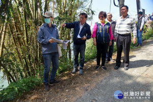 林縣長會勘改善集集農路，指示工務處儘快發包改善。