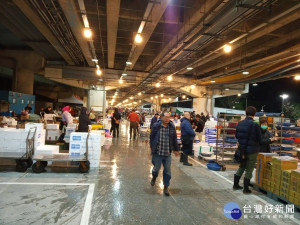 萬大魚市中繼交易狀況（圖／台北市市場處）