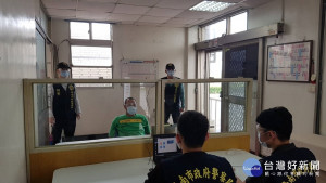 臨時防疫偵詢處所模擬示意圖。
