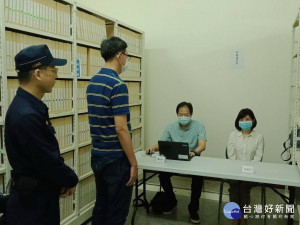 南投地檢署演練防疫應變計畫。（地檢署提供）