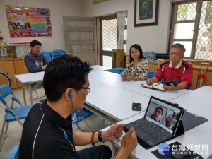臺南市大北門區國小校長專業支持系統舉行線上視訊校長會議。