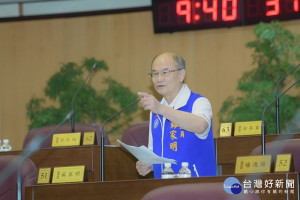 ▲蘇家明市議員質詢桃園市的宗教文化有特色，可以成為觀光亮點走向國際。（圖／桃園市議會提供）