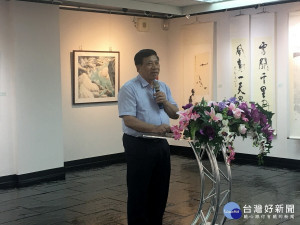 副縣長陳正昇期許情聚兩岸。（記者扶小萍攝）