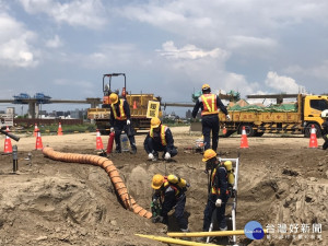 中市地下瓦斯管線挖損救災演練　強化災害應變能力