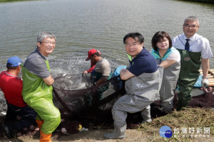捕撈虱目魚。