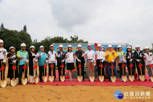 水上鄉生命園區納骨塔興建工程今天舉行破土祈福典禮／陳致愷翻攝