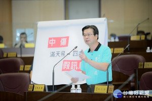 ▲市議員李光達質詢美國豬肉進口造成民間有不好的聲音，建議市府多向市民說明。（圖／市議會提供）

