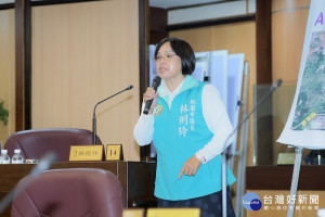 ▲林俐玲市議員總質詢，對於青山斷路問題要求市府瞭解，並快速打同通。（圖／市議會提供）