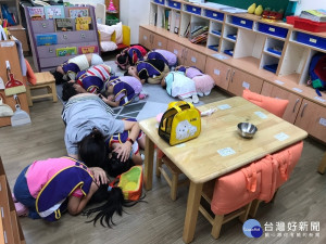 新北市立新莊幼兒園結合國家防災日，日前辦理全市幼兒園的防災教育觀摩活動 