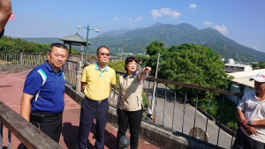 中辦執行長蔡培慧會勘社子二號工程予肯定。（中辦提供）