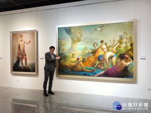 林欽賢2020繪畫創作展。圖／記者鄧富珍攝