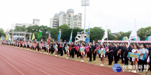 南投縣68屆縣運有1萬3千餘選手參加。（記者扶小萍攝）