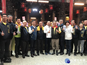 市長侯友宜、民政局長柯慶忠、金山區長廖武輝等28日出席金山三界壇聖德宮「半嶺訪源」遶境行腳活動
