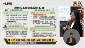 針對近年的炒房歪風，行政院3日表示，政府將從「紅、登、稅、貸、宅」五大面向，即強力稽查紅單交易、實價登錄2.0修法、杜絕規避稅負、貸款差別授信、廣建社宅，以健全房市、合理房價，請部會及地方政府通力合作，全力執行穩定房巿各項政策。（圖／行政院開麥啦-2 YouTube）