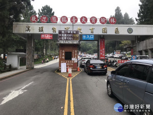 溪頭每年過年都出現塞車情況。（南投縣警局交通隊提供）