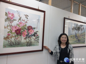 水墨畫家蔡秀樓舉辦水墨畫展。