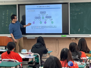 華梵大學嚴建和院長於林口高中課堂講授決策樹分析