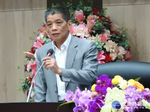 何勝豐議長籲民眾配合縣府一同抗旱。（縣府提供）
