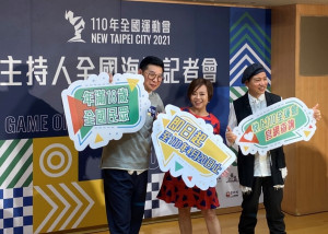 記者會現場來了3位重量級培訓講師，包括3屆金鐘獎主持人陳凱倫、跨界主持與戲劇的馬力歐、警廣熱情活力美麗主持人高詩琪 （記者黃村杉攝）