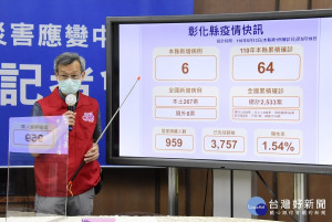 彰化縣衛生局長葉彥伯報告彰化縣今天最新的疫情。圖／彰化縣政府提供