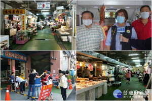 疫情衝擊，羅東公有市場生意冷清，鎮長吳秋齡宣布免收租金兩個月。（圖∕羅東鎮公所提供）