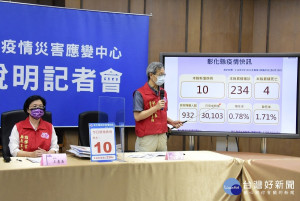 縣府衛生局長葉彥柏報告疫情。圖/彰化縣政府提供