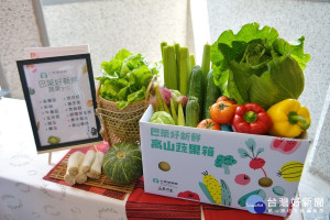 南投縣府慈濟農會合力購健康蔬果箱助弱勢。（縣府提供）