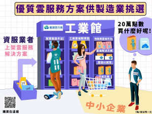 資服業提供雲服務解方案，企業即可至雲市集工業館選購。