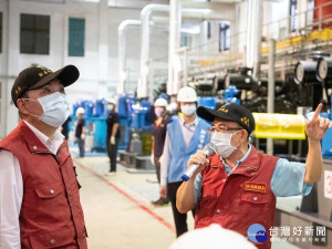 市長侯友宜今（22）日上午視察土城抽水站等防颱整備情形