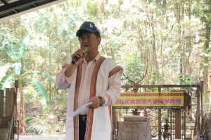原民局長史強呼籲部落人參與視訊學習。（原民局提供）