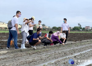 立委蘇治芬邀集農委會農糧署中區分署長姚士源與農改場雲林分場長楊藹華等人，一同前往褒忠、元長及水林勘查因淹水受損之農作。