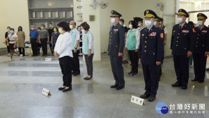 嘉義市政府今天舉行110年秋祭陣亡將士暨因公殉職烈士典禮／陳致愷翻攝