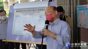 行政院長蘇貞昌表示，中央將全額補助嘉義市肉品市場升級，一次到位／陳致愷攝影