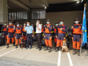 新北市快搜部隊1日進行緊急動員集結測試