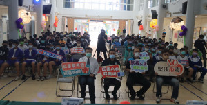 電競賽宣導拒毒反毒。（記者扶小萍攝）