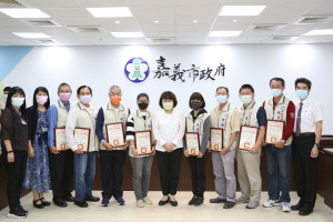 嘉義市表揚特優里長、資深里長／嘉義市府提供