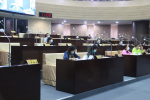 南投縣議會19屆第6次定期會圓滿閉幕。（記者扶小萍攝）