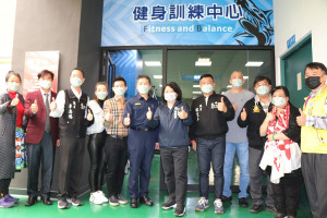 嘉義市警局「健身工廠」今天正式揭幕／陳致愷翻攝