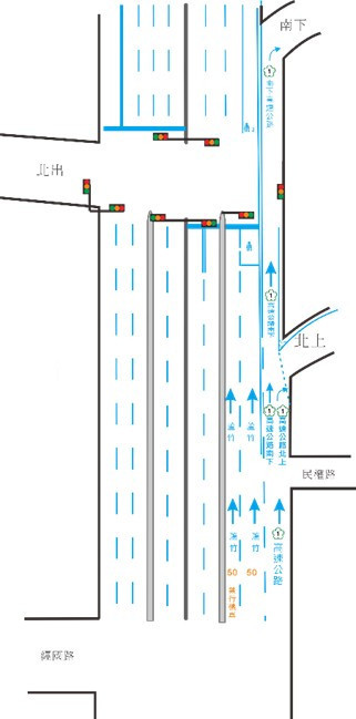 南崁交流道1/26新管制，北上走橋上、南下走橋下