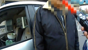 楊梅警方發現黃男身上散發酒味，對黃男實施酒測超標