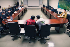 前進指揮所與桃園市政府各單位召開會議，研商遠雄自由貿易港區防疫對策