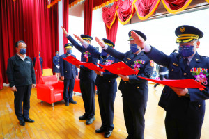 嘉義縣警局今天舉辦新、卸任重要警職人員交接典禮／陳致愷翻攝