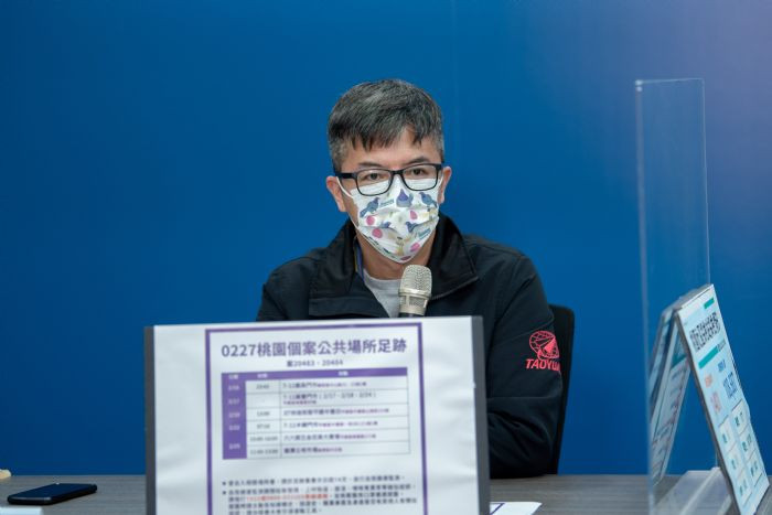 新聞處詹處長說明桃園個案公共場所足跡