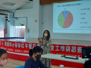 嘉義縣政府教育處今天舉辦「嘉義縣111年度中小學學校午餐及食品安全工作研習會」活動／嘉義縣府提供