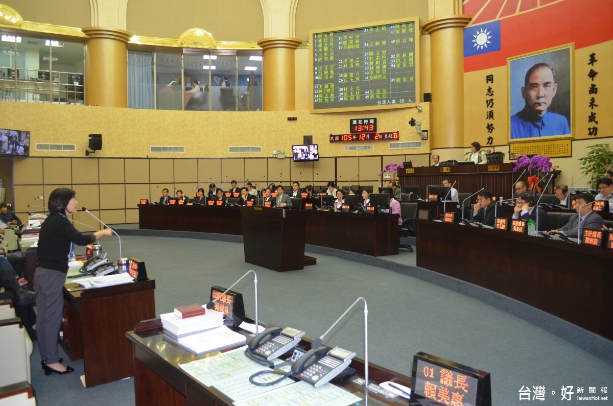 郭秀珠議員即清點人數現場出席人數未達過半,以致大會流會。