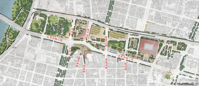 未來台北北門週邊交通的永久路型規畫。(圖/台北市政府工務局新工處)