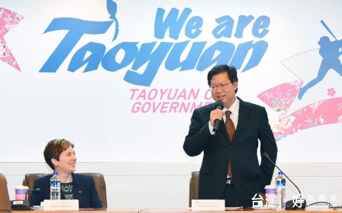 鄭市長表示,歡迎國際青年商會多來桃園,增進彼此交流。