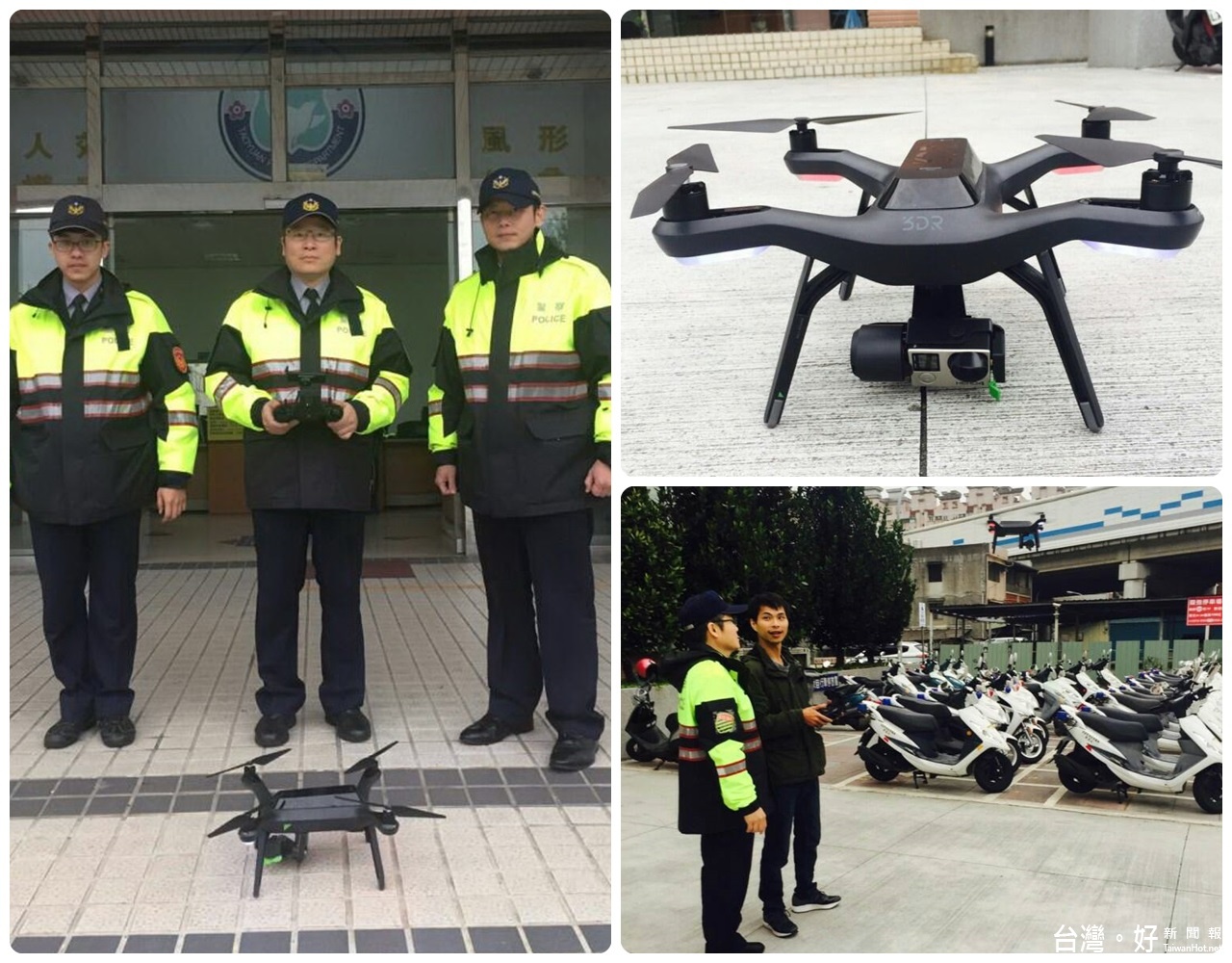 桃園警分局運用空拍機查報即時路況,進行交通疏導超前佈署。