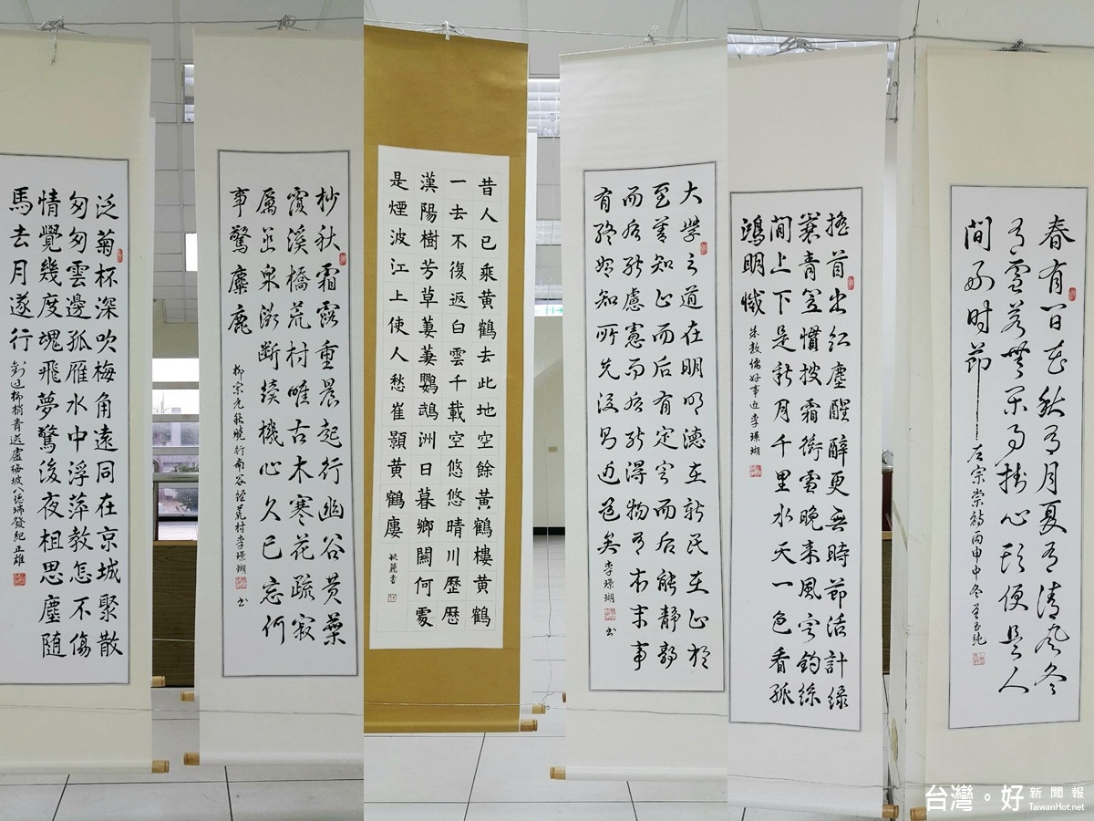 90高齡李梁老師辦師生書法聯展,學生們精心的作品