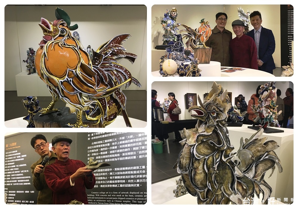 主任陳歷渝表示,剪黏在廟宇建築扮演重要的裝飾角色,除了是一種傳統建築工藝,也是設計創意的表現。